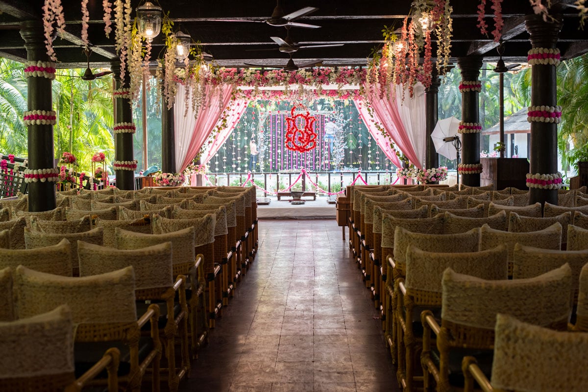 Banquet hall at Exotica retreat
